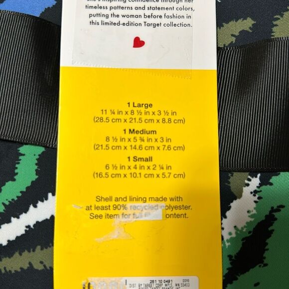 DVF x Target Black Green White Disco Zebra Arrow Geo Ginkgo 3 pack Travel Set - Picture 8 of 12